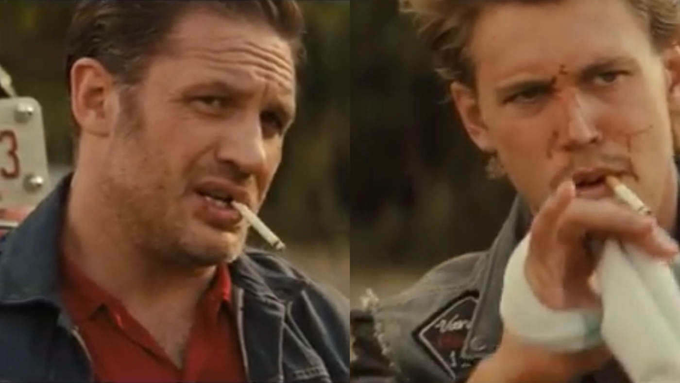 Actors-From-The-Bikeriders-Movie-Use-Honeyrose-Film-Props-tom-hardy-and-butler